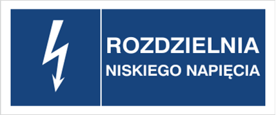 Znak Rozdzielnia niskiego napięcia na Folii Samoprzylepnej (530-17b)