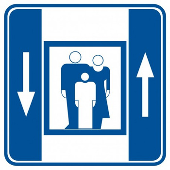 Znak Dźwig osobowy (RA043)