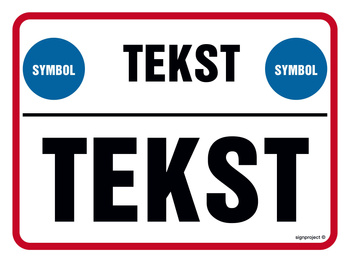 Znak na zamówienie Wzór S-222 na folii samoprzylepnej