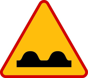 Znak ostrzegawczy METALOWY Nierówna droga (A11)