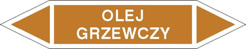 Tabliczka na rurociągi Olej grzewczy znak na Folii Samoprzylepnej (R-OCP15)