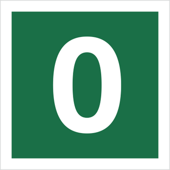 Znak stacja ewakuacyjna nr 0 (120-13) Techem