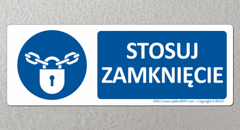 Oznaczenie Stosuj zamknięcie (Z062)