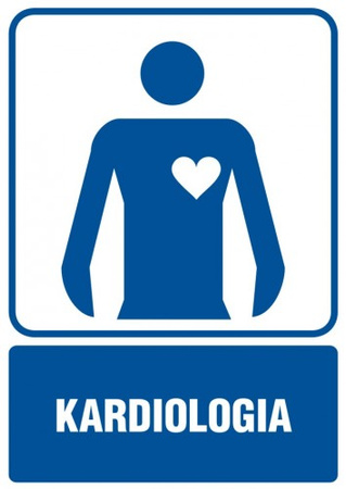 Znak Kardiologia na Folii Samoprzylepnej (RF018)