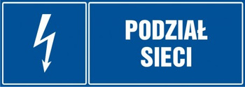 Znak Podział sieci na Folii Samoprzylepnej (HH002)