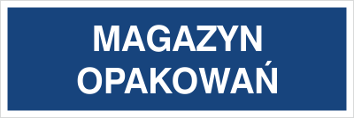 Znak magazyn opakowań na płycie PCV (801-133)
