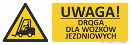 Znak Uwaga! Droga dla wózków jezdniowych (T311)