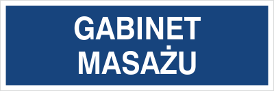 Znak gabinet masażu na płycie PCV (801-241)