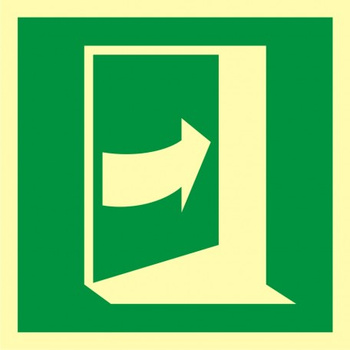 Znak pchać, aby otworzyć drzwi (prawe) (AE023) Signproject