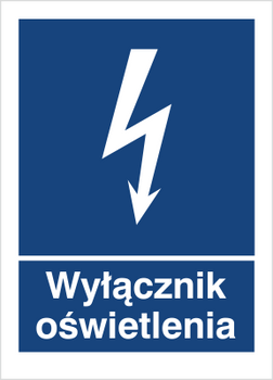 Znak wyłącznik oświetlenia na Folii Samoprzylepnej (530-27)