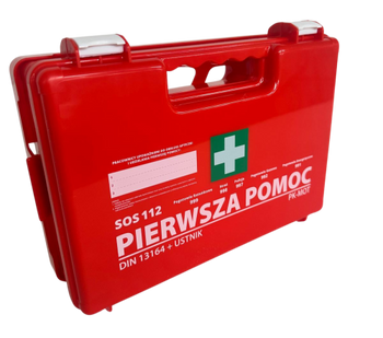 Apteczka pierwszej pomocy K-13 DIN 13164 z wyposażeniem + ustnik