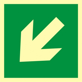 Znak kierunek drogi ewakuacyjnej (AE006) Signproject