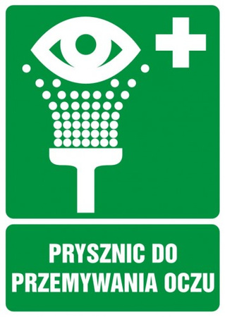 Znak Prysznic do przemywania oczu na płycie PCV (GI003)