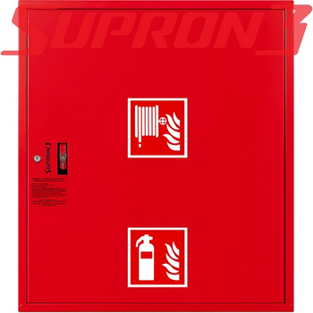 Hydrant wewnętrzny z wężem płaskoskładanym 52/20 z miejscem na gaśnice pod zwijadłem