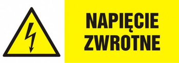 Znak Napięcie zwrotne na płycie PCV (HB012)