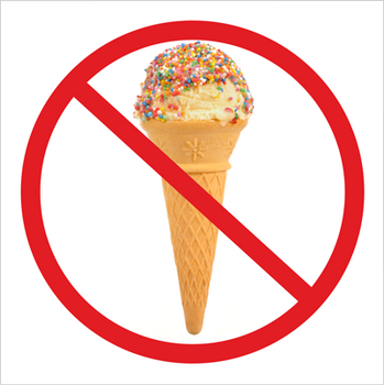 Znak zakaz wchodzenia z lodami na Folii Samoprzylepnej (823-172)