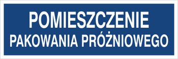 Znak pomieszczenie pakowania próżniowego na płycie PCV (801-180)