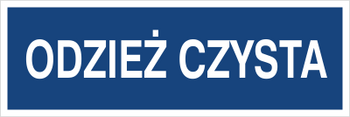 Znak odzież czysta na płycie PCV (801-160)