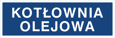 Znak kotłownia olejowa na płycie PCV (801-50)