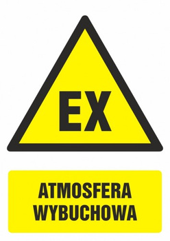 Znak Atmosfera wybuchowa na Folii Samoprzylepnej (GF049)