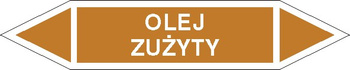 Tabliczka na rurociągi Olej zużyty znak na Folii Samoprzylepnej (R-OCP13)