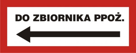 Znak do zbiornika ppoż na płycie PCV (BC116L)