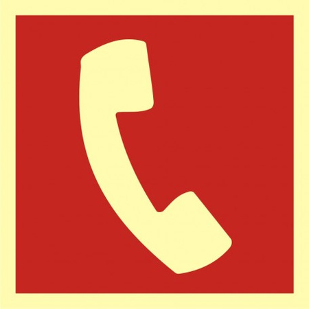 Znak telefon do użycia w stanie zagrożenia system TD (BA008)