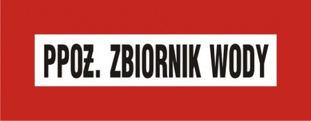 Znak przeciwpożarowy zbiornik wody na płycie PCV (BC106)