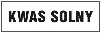 Znak Kwas solny na Płycie PCV (ND009)