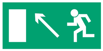 Znak kierunek do wyjścia drogi ewakuacyjnej w górę w lewo (AC016) Signproject