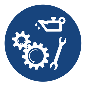 Znak obowiązek smarowania na płycie PCV (428)