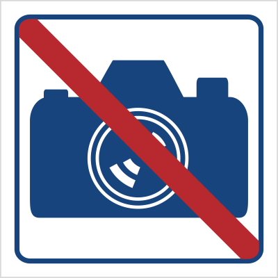 Znak zakaz fotografowania na Folii Samoprzylepnej (823-42)