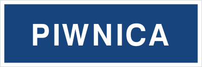 Znak piwnica na Folii Samoprzylepnej (801-56)