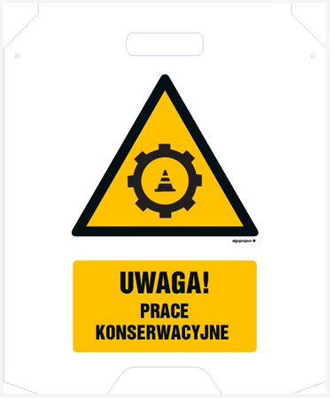 Potykacz, stojak ostrzegawczy na zamówienie "WŁASNY WZÓR"