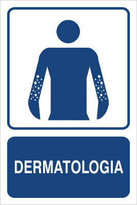 Znak dermatologia na płycie PCV (823-139)