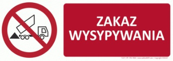 Znak Zakaz wysypywania (T237)