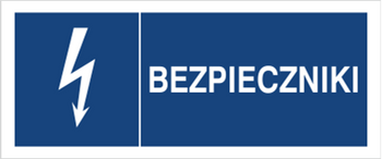 Znak Bezpieczniki na płycie PCV (530-16b)