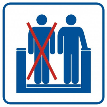 Znak Nie blokuj lewej strony na płycie PCV (RA513)