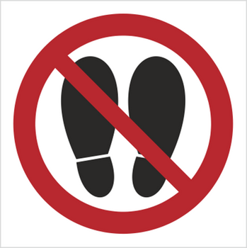 Znak Zakaz deptania na Folii Samoprzylepnej (631)