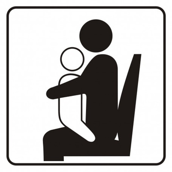 Znak Miejsce dla osoby z dzieckiem na płycie PCV (SD012)