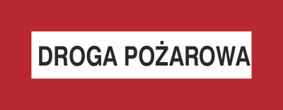 Znak droga pożarowa  na płycie PCV (231-04)