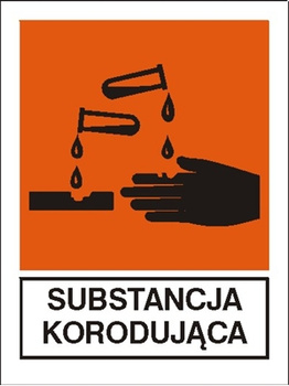 Znak substancja korodująca na Folii Samoprzylepnej (700-06)