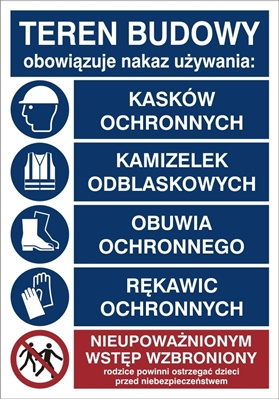 Tablica Obowiązuje nakaz używania na płycie PCV (319-308)