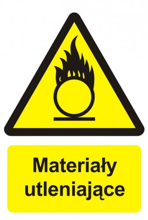 Znak materiały utleniające na płycie PCV (BC003)
