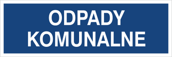 Znak odpady komunalne na płycie PCV (801-102)
