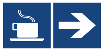 Znak kawiarnia (kierunek w prawo) mniejszy (865-16)