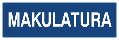 Znak makulatura na Folii Samoprzylepnej (801-95)