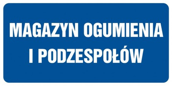 Znak Magazyn ogumienia i podzespołów (PB075)