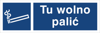 Znak tu wolno palić (graficzny) na Folii Samoprzylepnej (831-04)