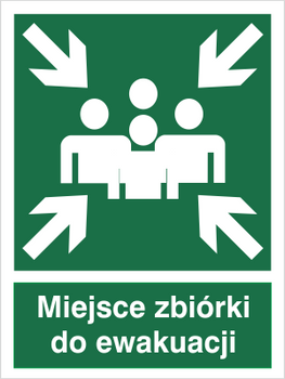 Znak miejsce zbiórki do ewakuacji (120) Techem